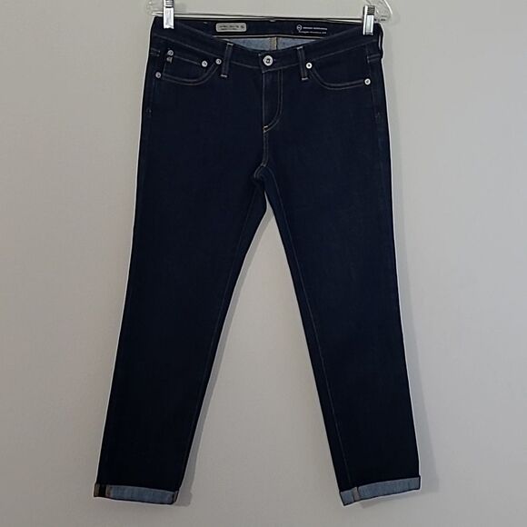 Adriano Goldschmied the Stilt Roll-Up cigarette crop jean Sz 28 Dark Wash - Picture 1 of 8